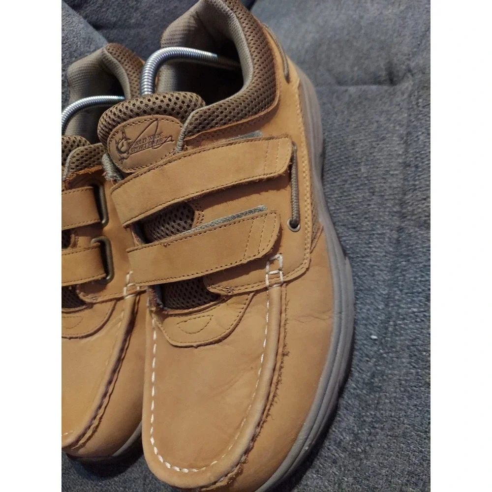 World Wide‎ Sportsman Men's13W Blue Water Two Strap Walnut Tan Outdoors Shoes 🎣